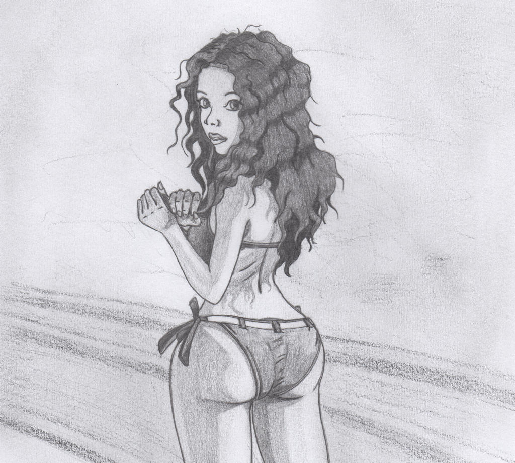 Sexy Pencil Drawing Female In Bikini By Kanthonye On Deviantart