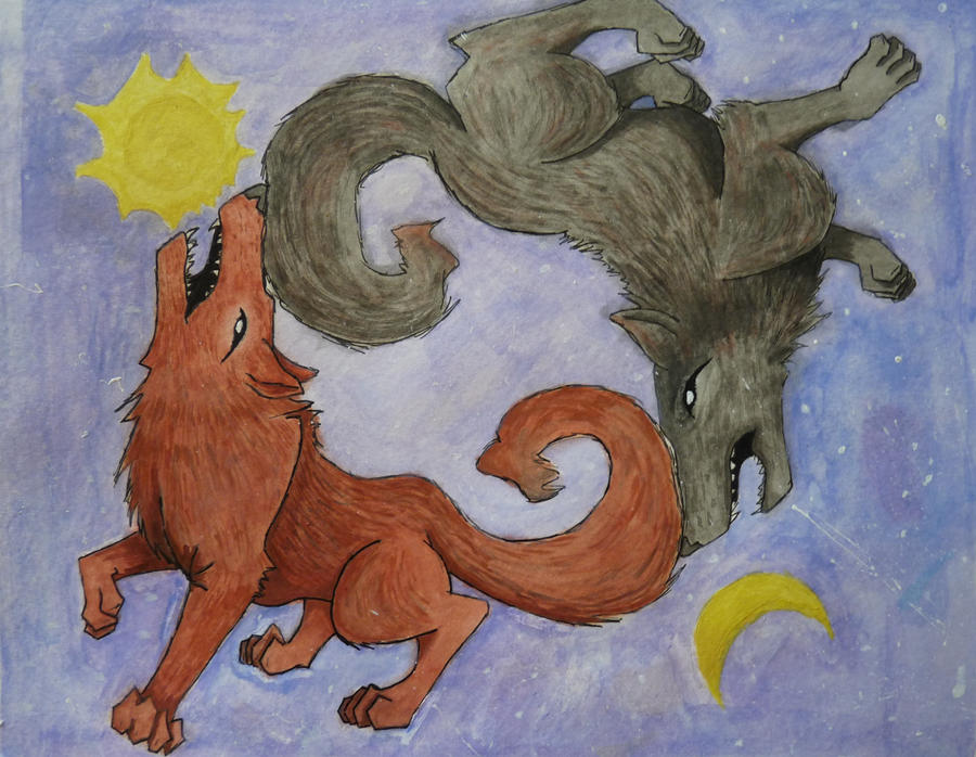 Hati and Skol by sung-me on DeviantArt
