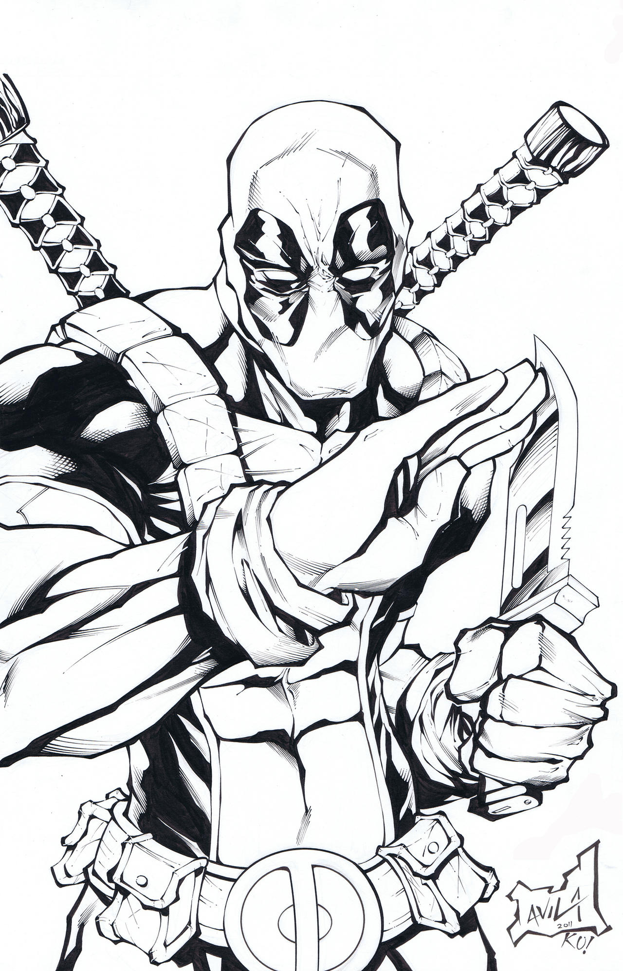 marvel deadpool coloring pages fight - photo #12
