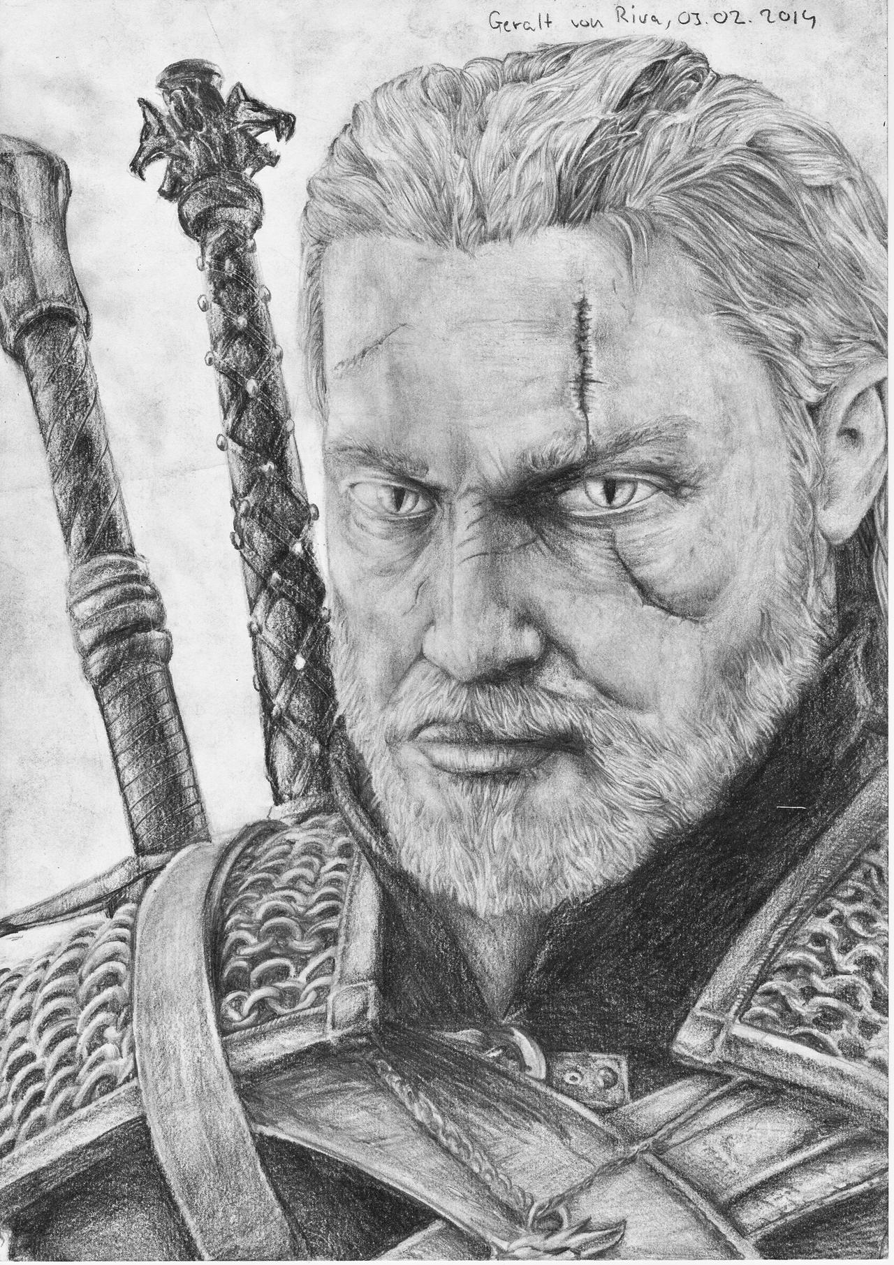 [OLD] Geralt of Rivia (The Witcher 3) Drawing by MonoFlax on DeviantArt
