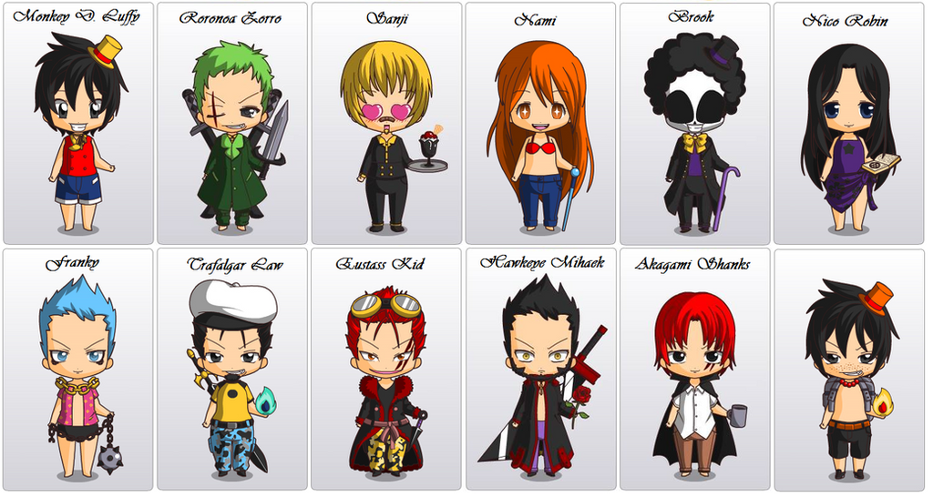 One Piece Characters - Chibi by Firedevil98 on DeviantArt