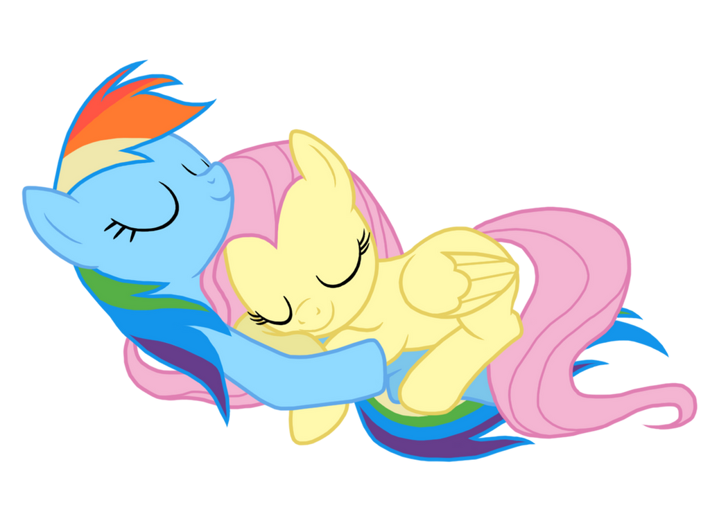 Fluttershy And Rainbow Dash Sleeping By Mysteriousbrony On