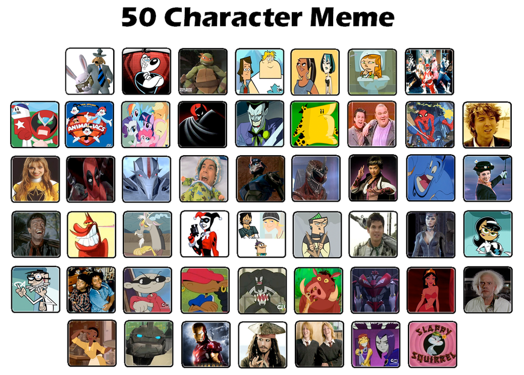 50 Character Meme by JasperPie on DeviantArt