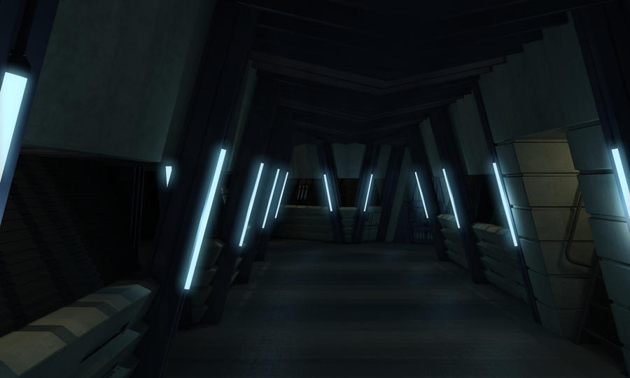 Folyosók és lift - Lakó Fedélzet Battlestar_galactica_corridor_by_suricatafx-d3j5yg0