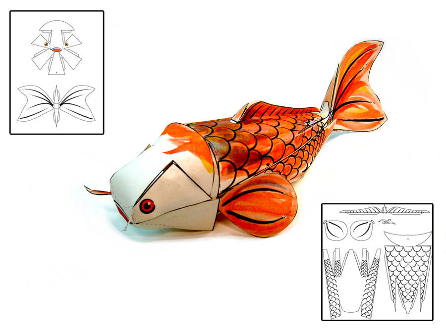 Koi Fish Papercraft by RisingKirin on DeviantArt