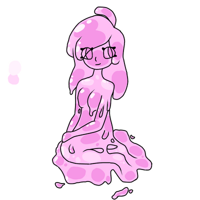 Pink slime girl by emeraldgemm