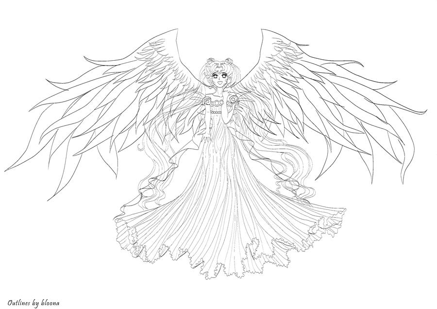 Angel Outline Coloring Pages 5