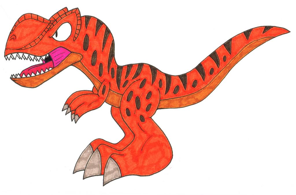 Orange T-Rex by Genie-Dragon on DeviantArt
