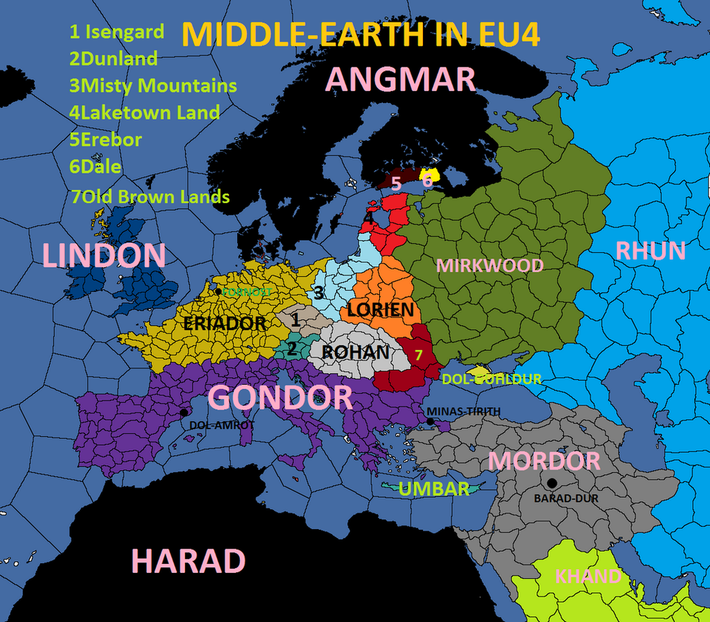 Risultati immagini per europe as middle earth