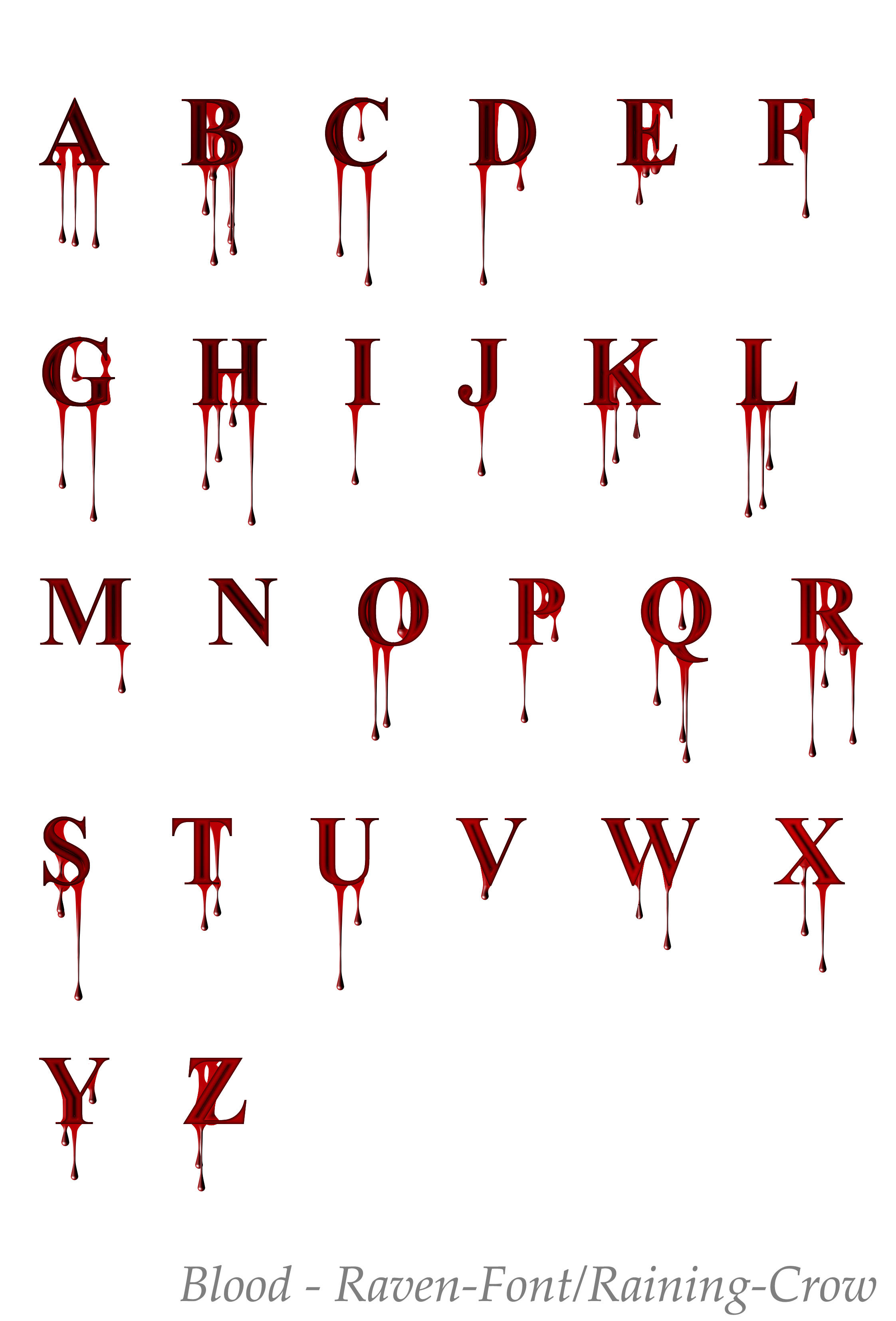 Stock Font 1 - Blood by Raven-Fonts on DeviantArt
