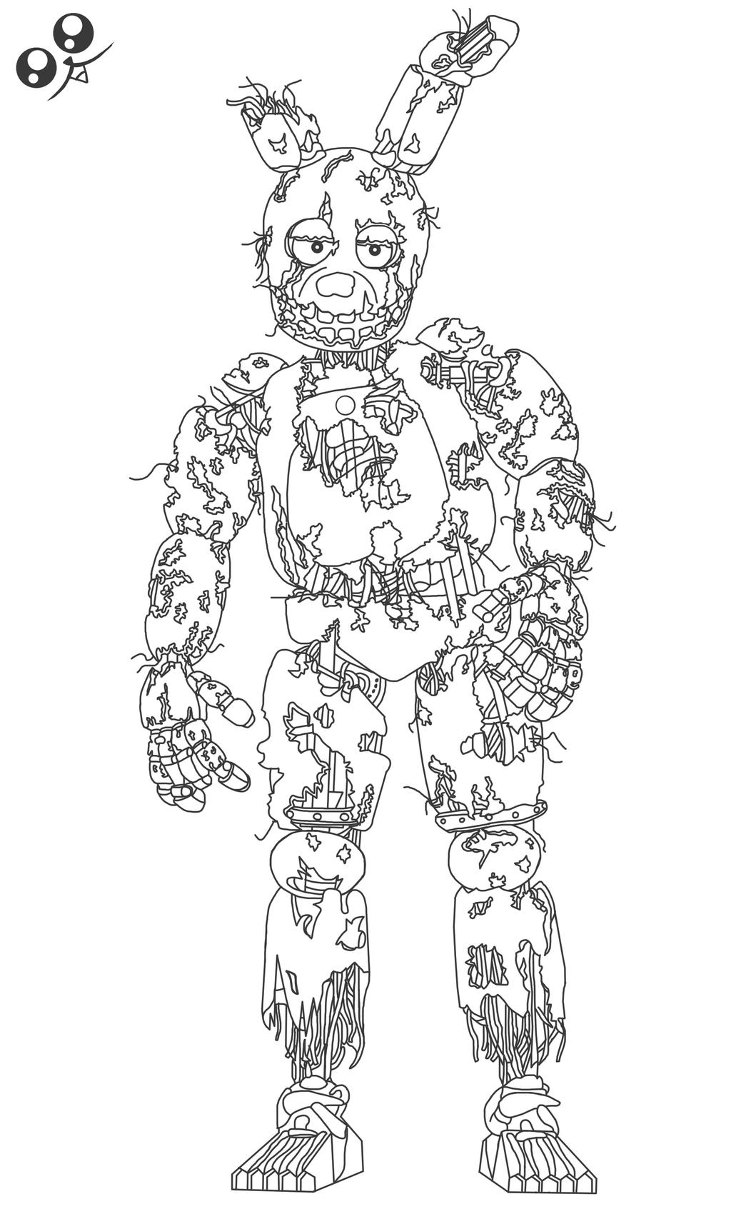 Spring Trap Fnaf - Free Colouring Pages