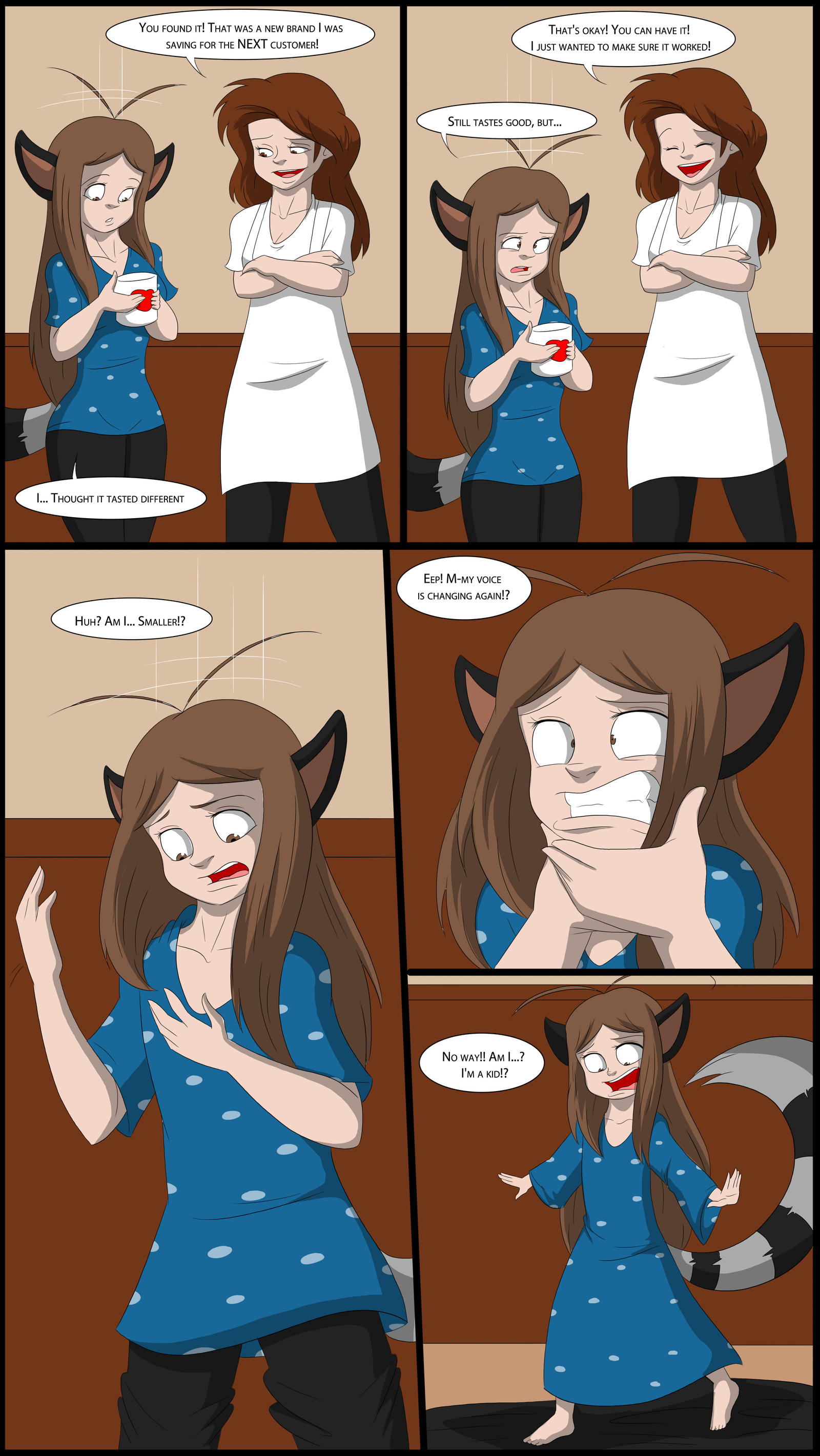 Coffee Shop Girl TG/TF/AR Page 5 by TFSubmissions on DeviantArt