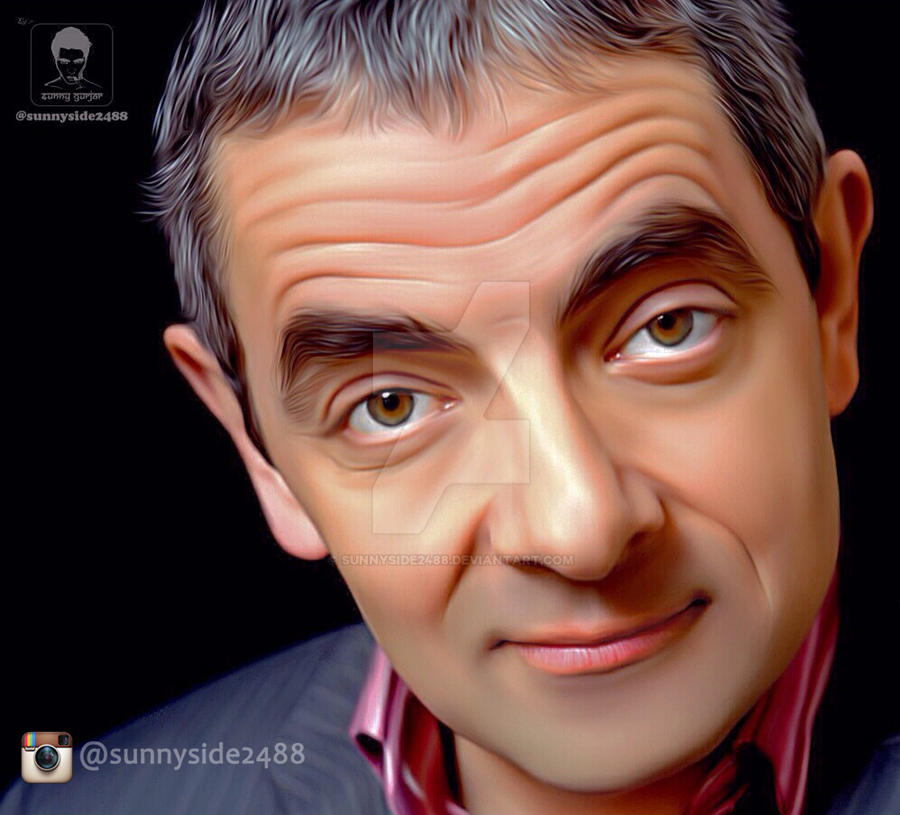 Rowan Atkinson aka Mr Bean Smudge Painting by sunnyside2488 on DeviantArt