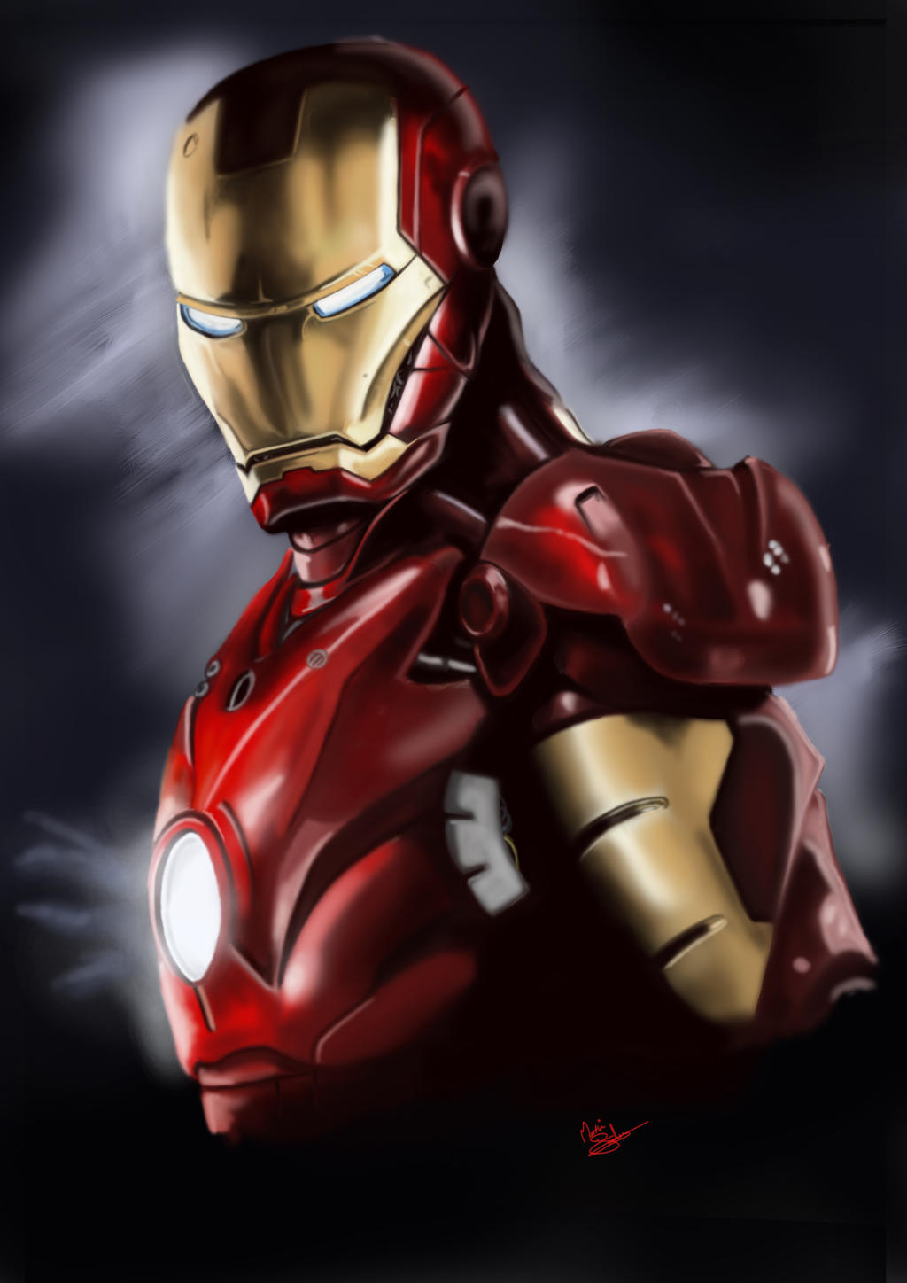Iron Man Painting by Martin-Saelens on DeviantArt