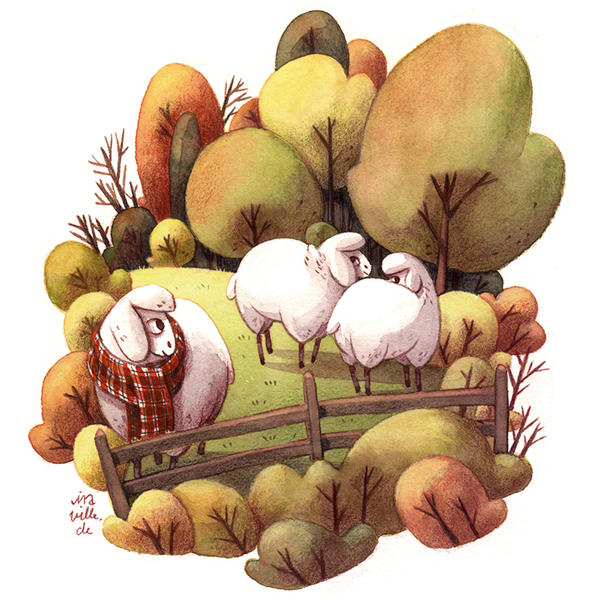 autumn sheeps by Iraville