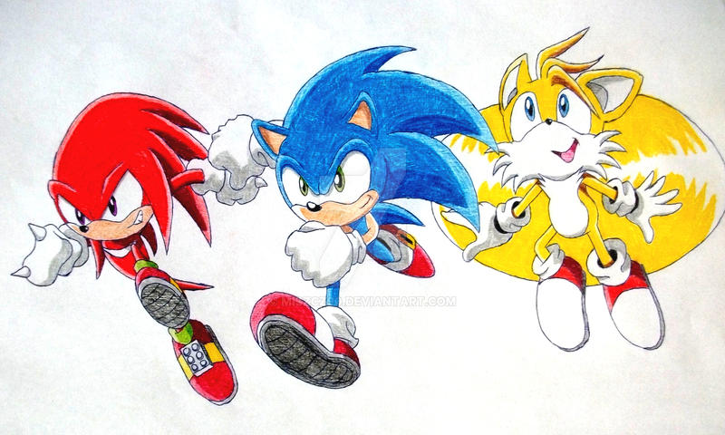 Sonic Tails And Knuckles By Miszcz90 On Deviantart
