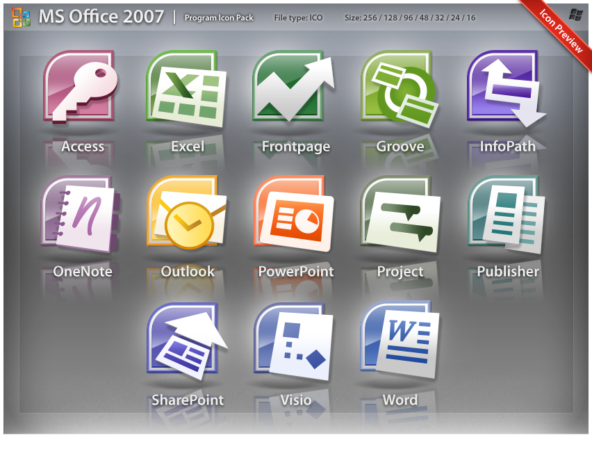 Иконки Ms Office 2007