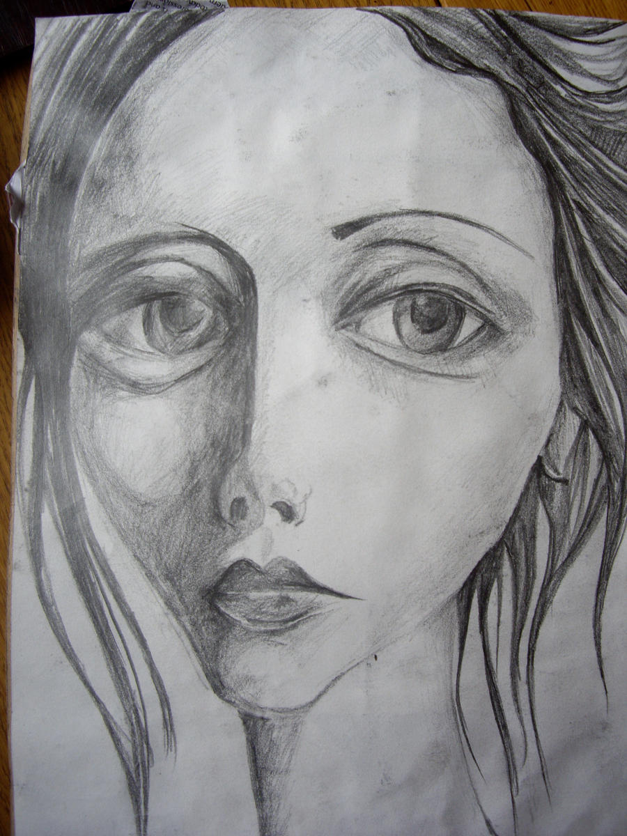 distorted face sketch by Daisybisqarella on DeviantArt