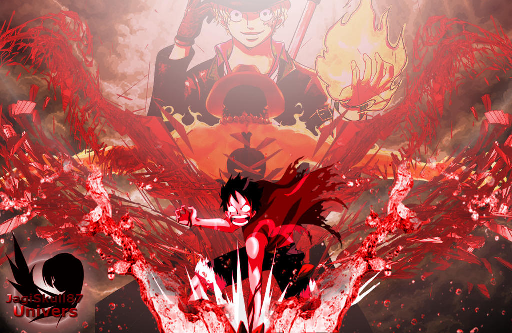 One Piece Luffy Ace Sabo Blood Flame by jJagiSkull87 on ...