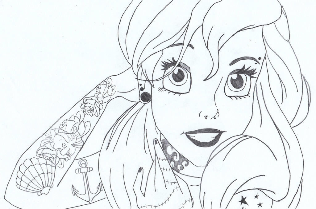punk-disney-princesses-pages-coloring-pages