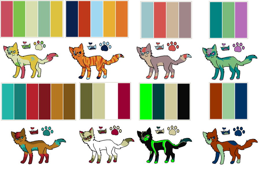 Color Scheme Cats by wildstar582 on DeviantArt