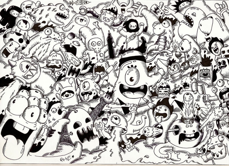 Doodle Random Doodle 9 Monster Invasion By Redstar94 On Deviantart
