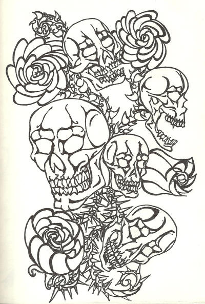 Skulls n Roses Tattoo Art INK by UndeniableGuile on DeviantArt