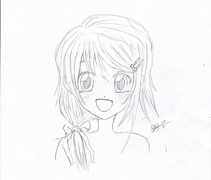Updated drawing Happy Girl D by MangaGirl100 on DeviantArt