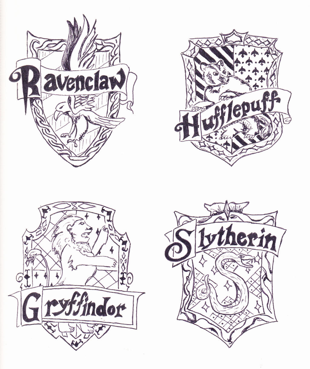 Hogwarts Houses by TheHiddenTalents on DeviantArt