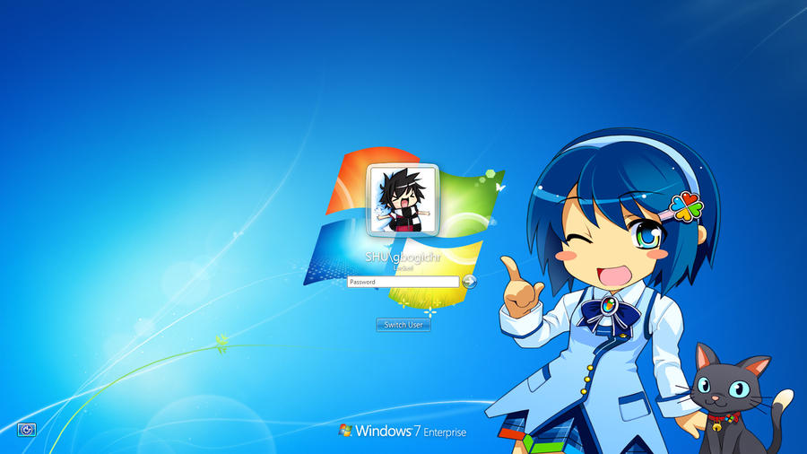 Anime-girls-w-5 Windows 7 theme by windowsthemes on DeviantArt