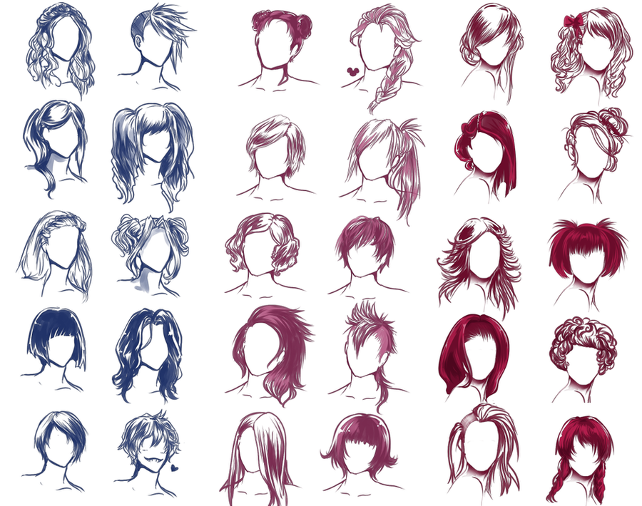 I REALLY WANTED TO DRAW SOME HAIR STYLES by Solstice11 on DeviantArt