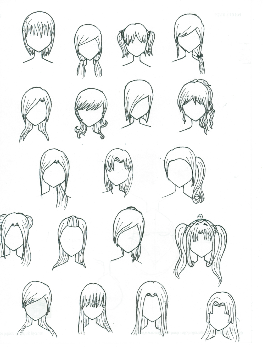 How To Draw Simple Anime Girl Hair