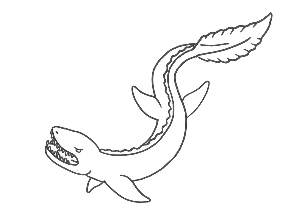Mosasaurus Jurassic World Coloring Pages Sketch Coloring Page