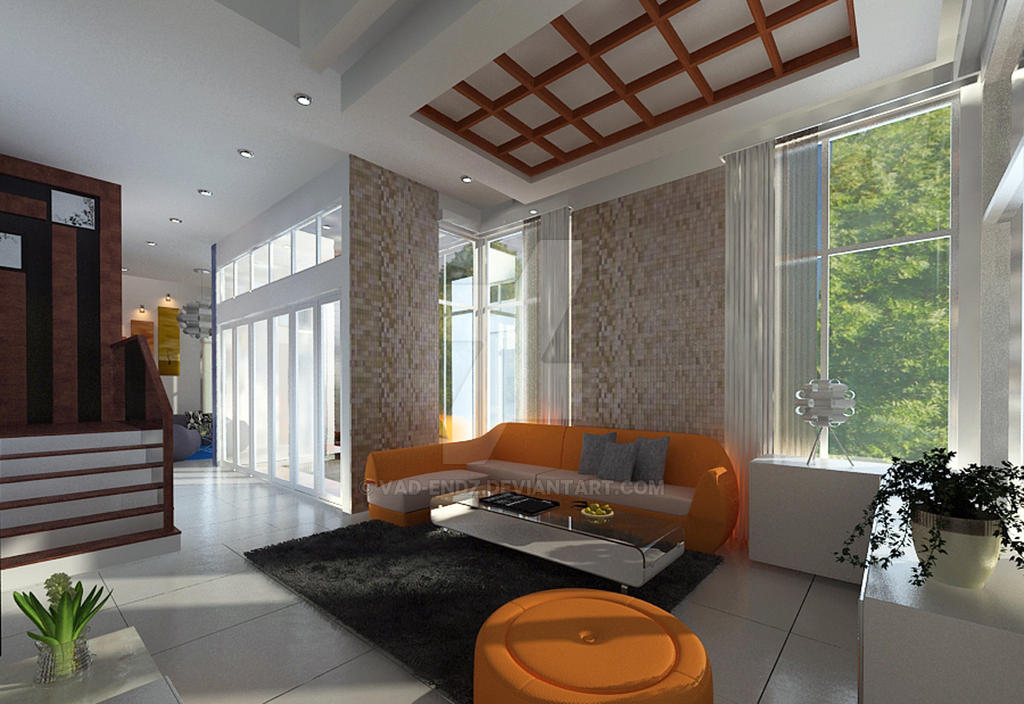 Green Cove BSD interior_living room 03 by vaD-Endz on DeviantArt