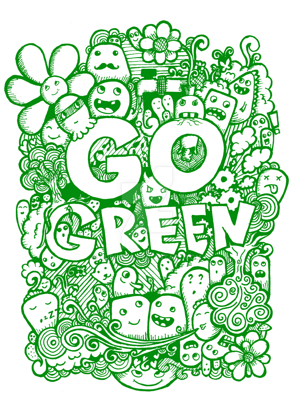 Go Green Doodle By Yusrielo On DeviantArt