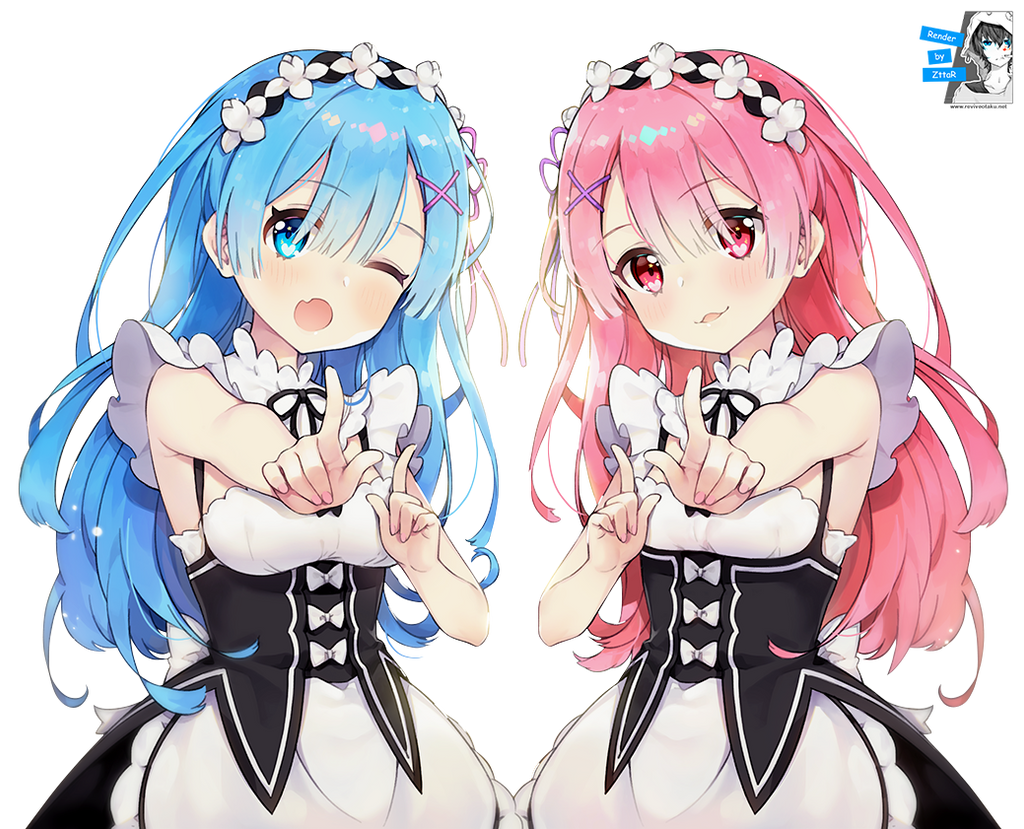 Rom and Ram as well as Rem and Ram [Not OC] : gamindustri