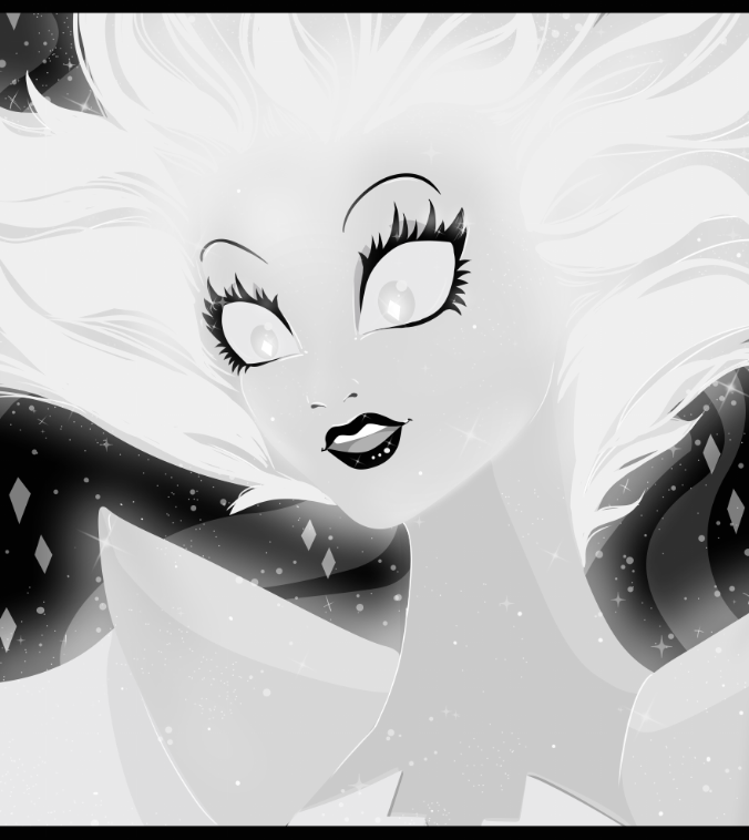 "Hello, Starlight." White Diamond from Steven Universe ---------------------------- My eyes!!! SO BRIGHT! Ugh!