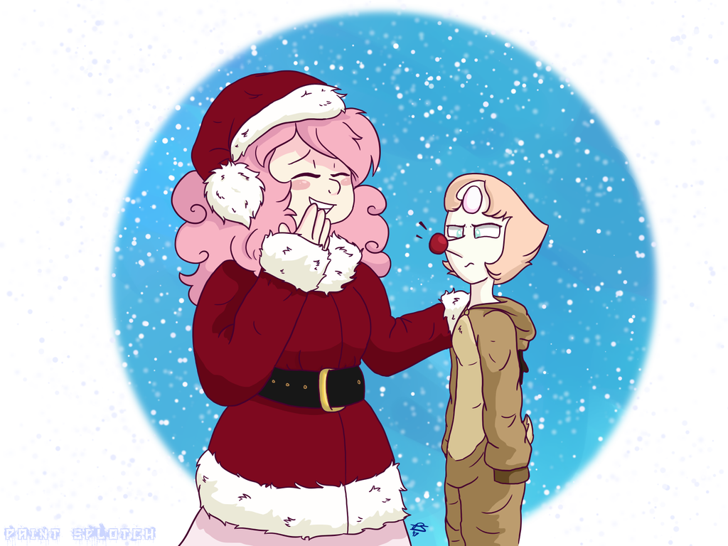 Someone on Instagram wanted to see Rose dressed up as Santa and I couldn't pass up the opportunity to do this piece. I don't own Steven Universe or any of the characters, this is my own art though.