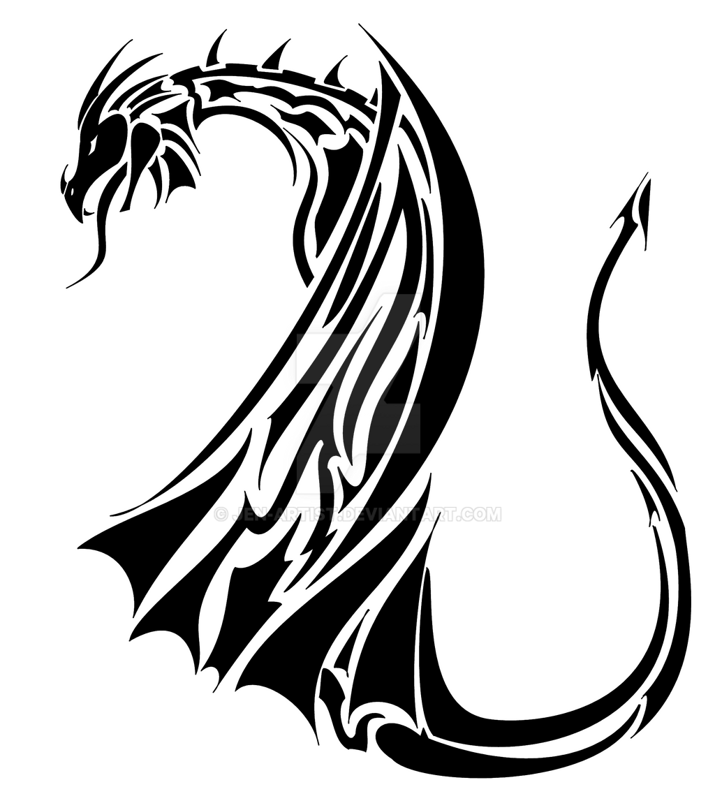 Tribal Dragon Tattoo By Jen Artist On Deviantart