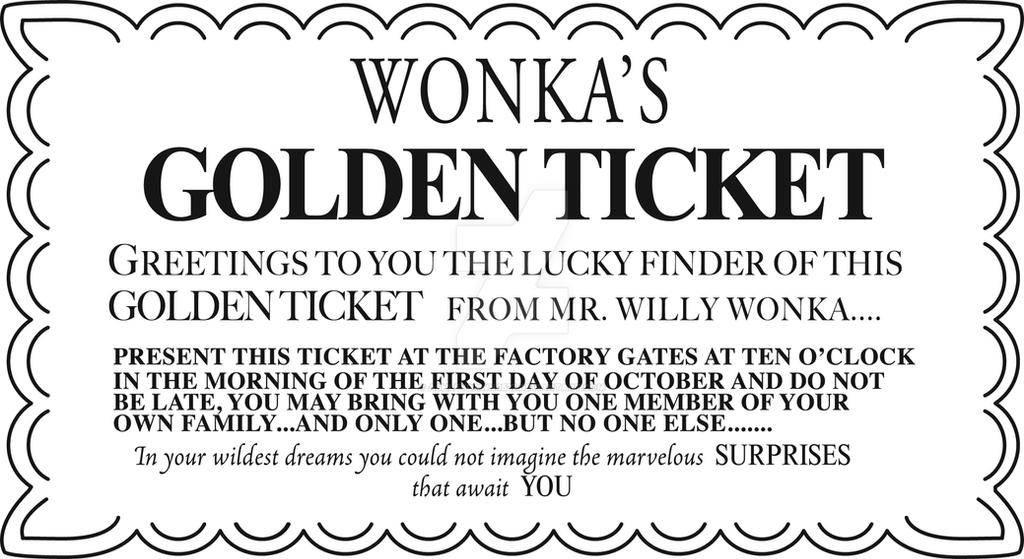 Printable Golden Ticket Template Black And White