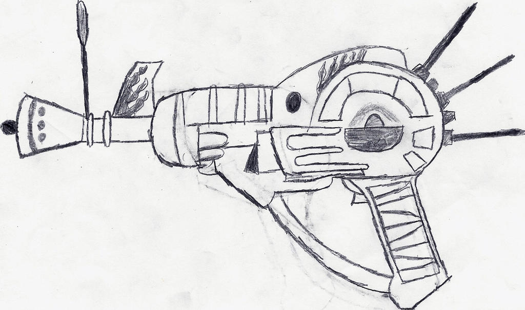 Ray Gun Sketch by mxtxm on DeviantArt