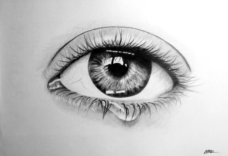 Eye with teardrop by Crisstyana on DeviantArt