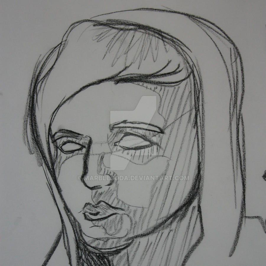 Hooded Figure Sketch by MarbleSoda on DeviantArt