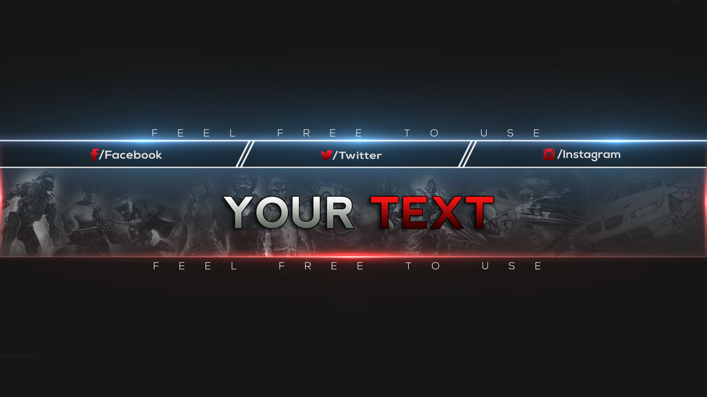 Gaming Youtube Banner Template by 113Micou on DeviantArt