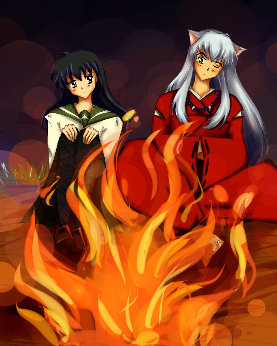 Inuyasha and Kagome: Fire by Rocioo on DeviantArt