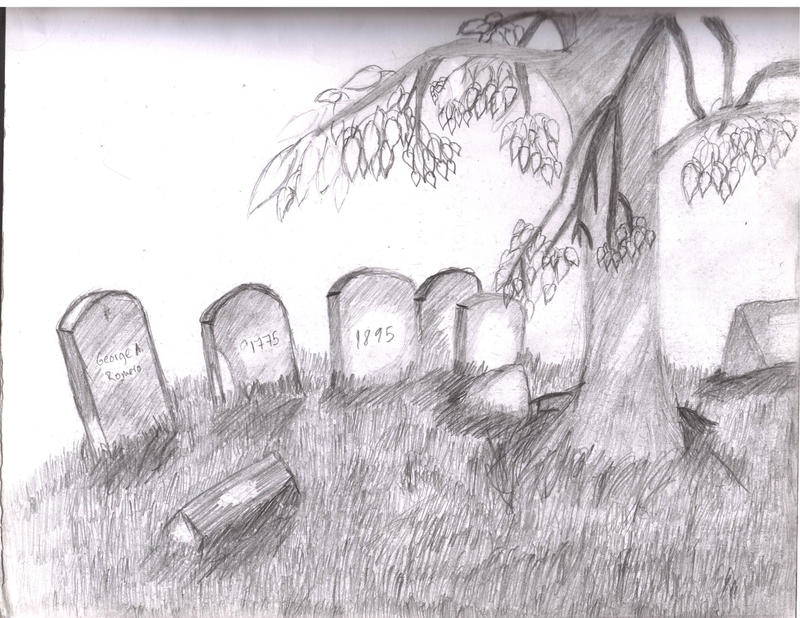 Graveyard sketch by DizzyHellfire on DeviantArt
