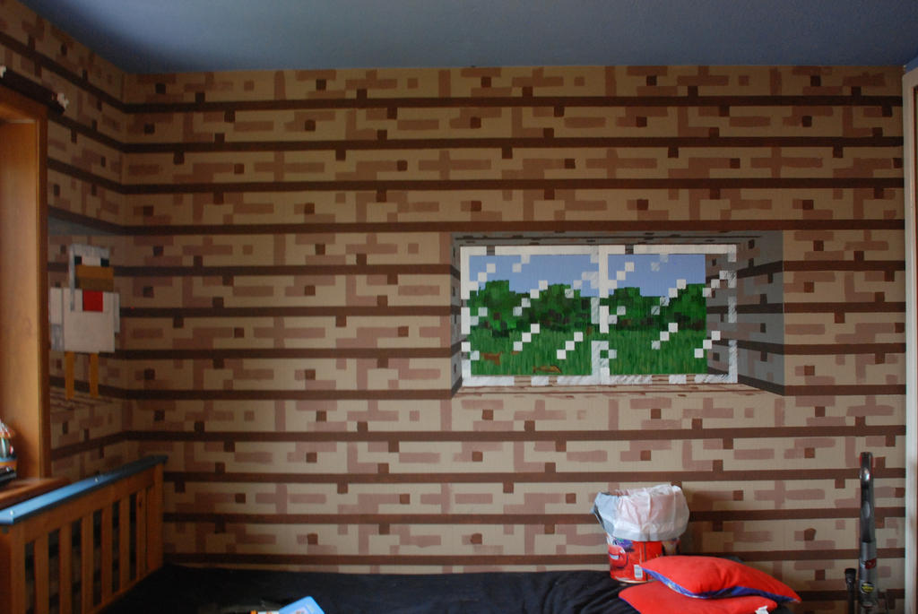 Minecraft Bedroom, Wall 1 by PuckleTimmer on DeviantArt