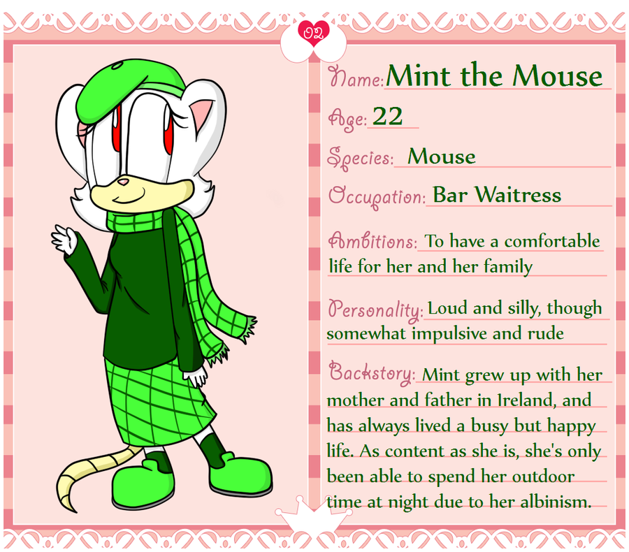 Mobian Misses Entry: Mint the Mouse by happyfudge on DeviantArt