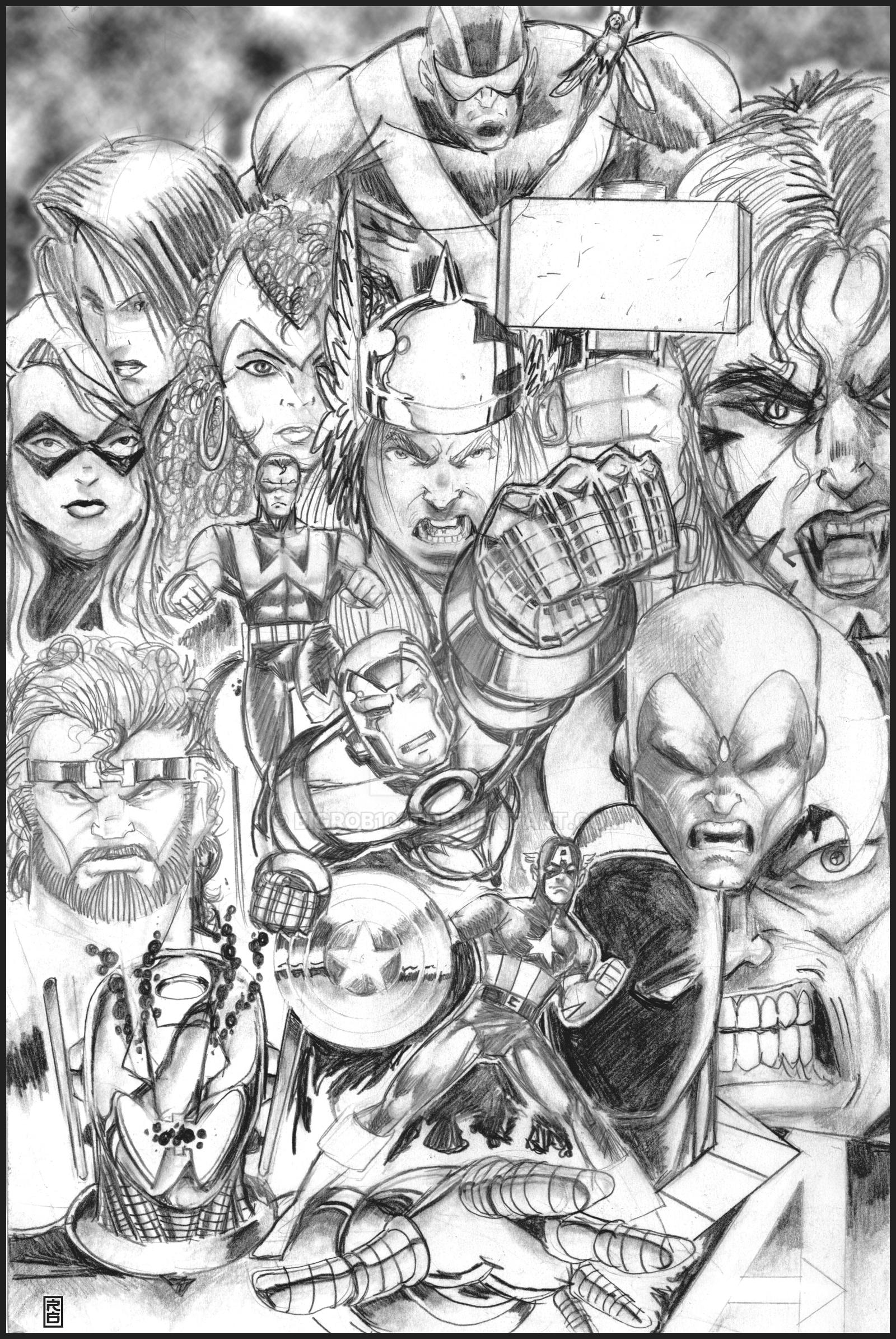 The Avengers in pencil by BigRob1031 on DeviantArt