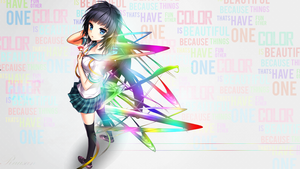 Rainbow Anime Wallpaper by rausan on DeviantArt